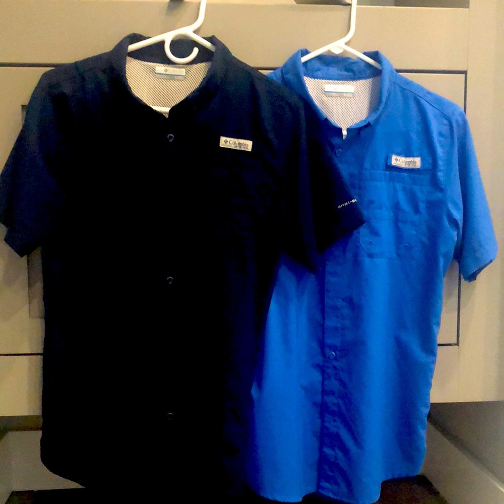 2 Boys PFG Columbia XL Fishing Shirts